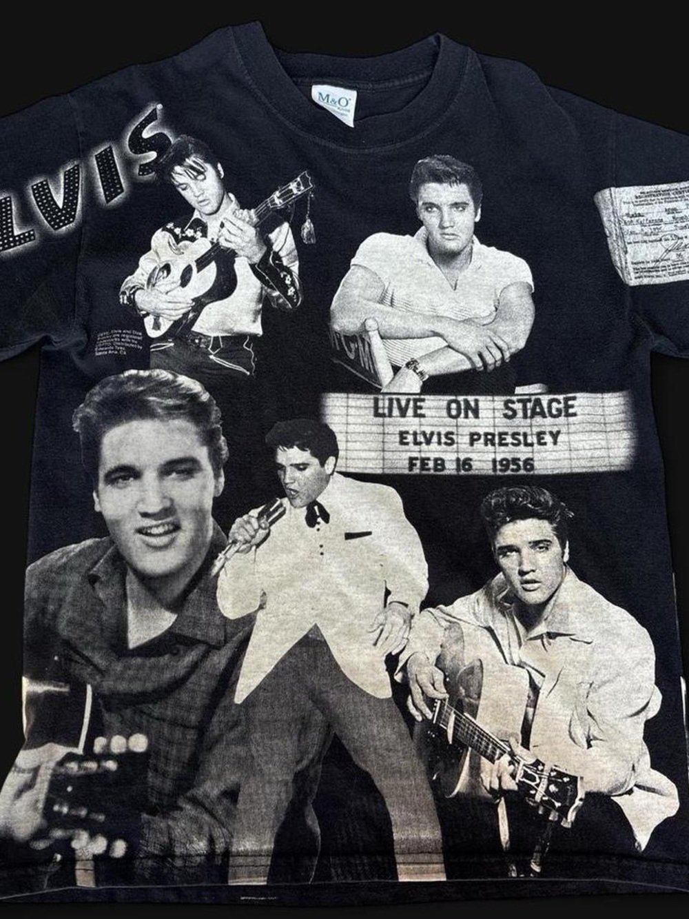 Rare vintage Elvis Presley Black Graphic Tee -